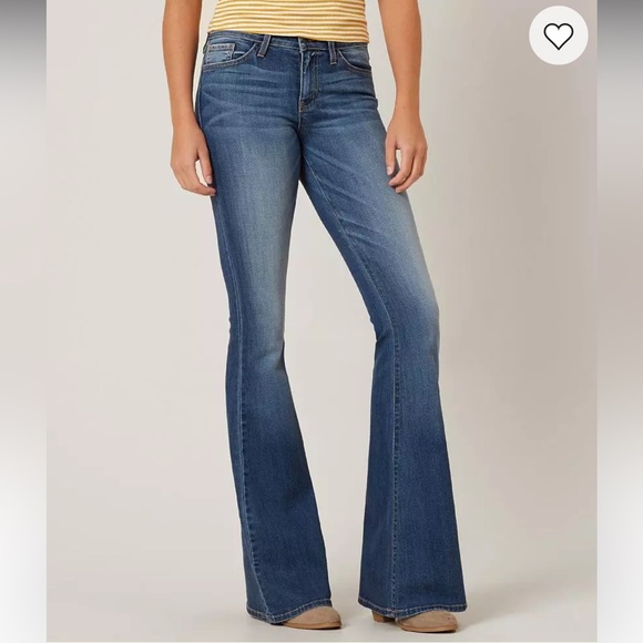Flying Monkey Denim - Flying Monkey Mid Rise Flare Stretch Jean Womens Size 29